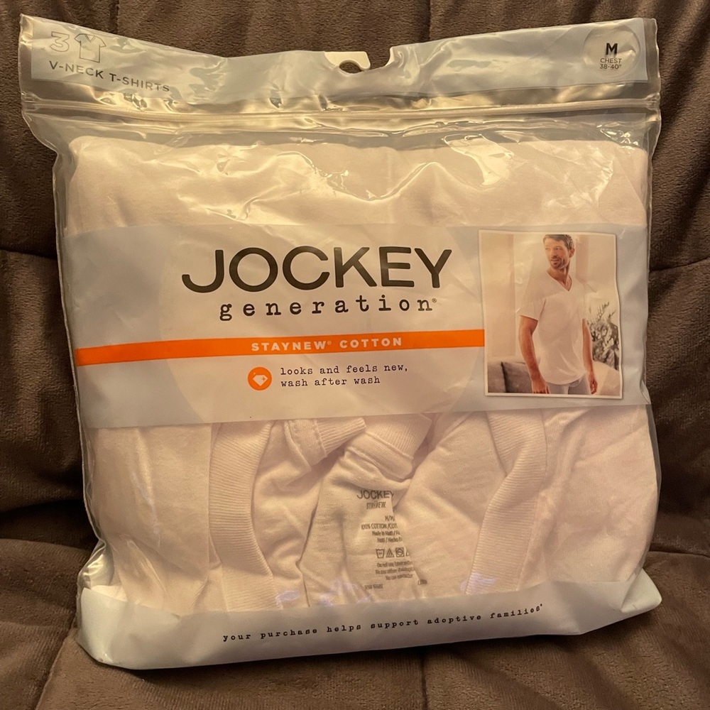 Jockey mens 3 pack v neck t-shirts